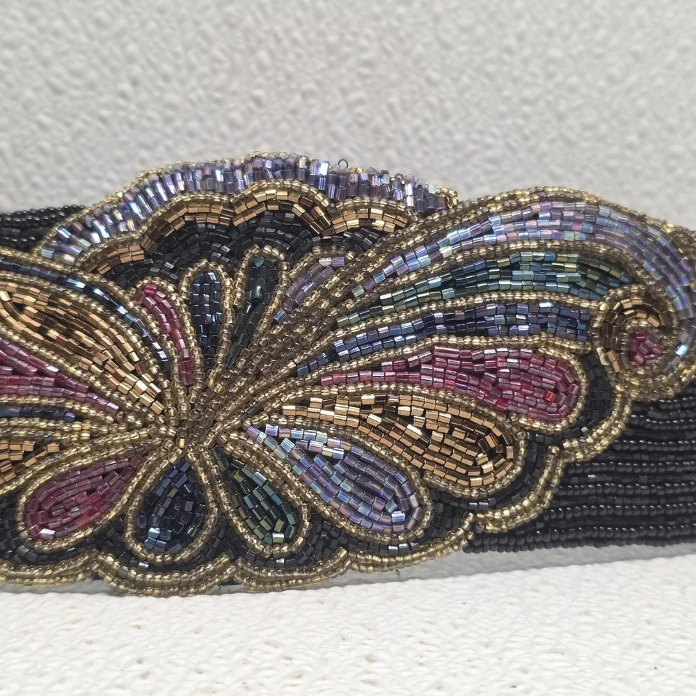 Vintage Milor Beaded Embellished Womens Belt 33.5